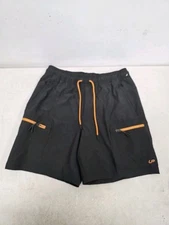 Unipro Qwick-Dry Athletic Gym Shorts Men's S Black Solid Sports Run With Pockets