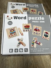 Word Puzzle, Puzzle Game, Spelling Word For Kids, Matching Game Kit, Gift New