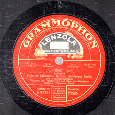 172cv.  Heinrich Schlusnus - Carmen & Undime - Grammophone B22346