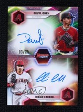 2023 Bowman's Best Dual Auto 3/25 Druw Jones Corbin Carroll #DA-CJ Auto 11o2