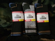 9 Pairs Kodiak Thermal Cotton Blend Socks Mens Size 7-12 Full Cushioning   