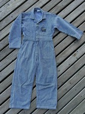 Vtg Kid OshKosh BGosh Hickory Stripe Sanforized Union Made Coveralls 5T Talon 42