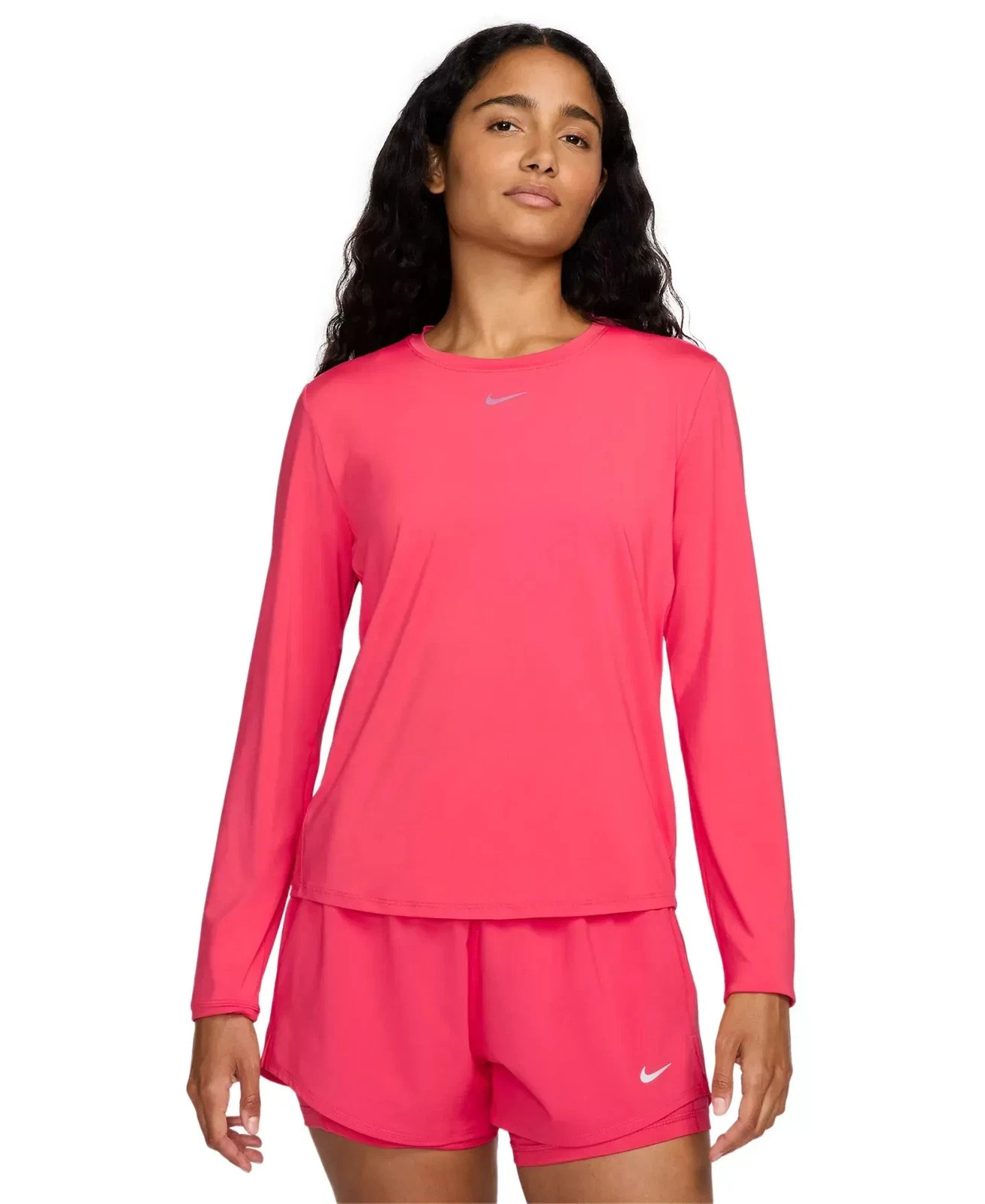 Nike Women's One Classic Dri-FIT Long-Sleeve Top, Pink, Size S