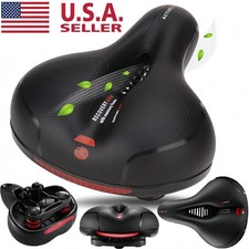 Black Wide Big Bum Bike Bicycle Saddle Seat Gel Cushion Sporty Soft Comfort Pad