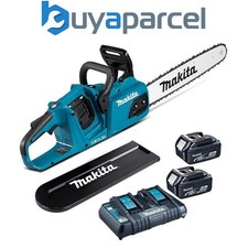 Makita DUC405 Twin 18v 36v LXT Li-Ion Cordless Brushless Chainsaw 40cm 2x5ah