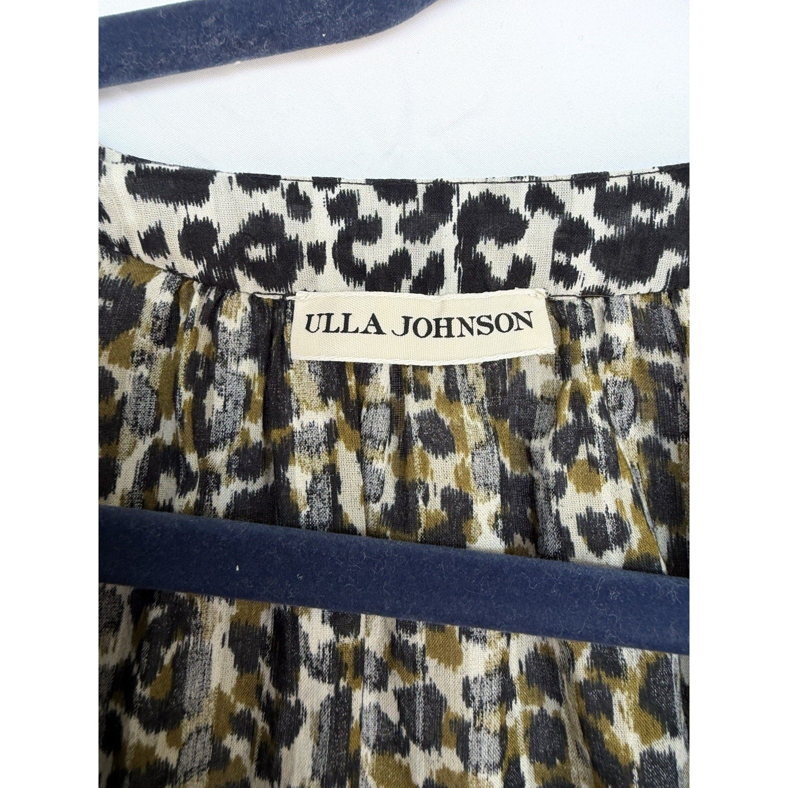 Ulla Johnson Blouseruffled leopard print cotton  … - image 3