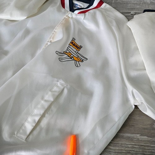 Vintage Chalk Line Mickey Mouse Disney Director Jacket Stripe Varsity Bomber - Picture 15 of 22