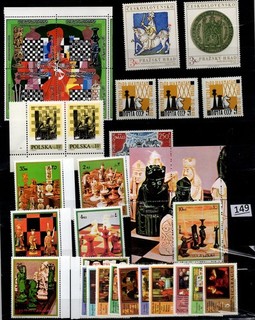 !! POLAND 1974 MNH CHESS SPORTS FIGURINES ART ROYALTY