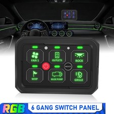 6 Gang Rgb Switch Panel Toggle Momentary Memory Function For Jeep Atv Boat Truck