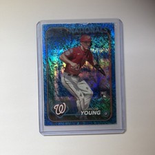 2024 Topps Series 2 Jacob Young Rookie Blue Sparkle Parallel /999 Nationals