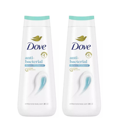 Dove Antibacterial Care Body Wash, Moisture Renew Blend, 20 oz Ea, 2 PACK