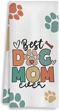 Dog Mom Gifts Kitchen Towels Dog Lovers Owners Gifts for Women Colorful Dogs