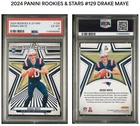 NEW ENGLAND PATRIOTS DRAKE MAYE 2024 ROOKIES & STARS #129 ROOKIE RC PSA 6