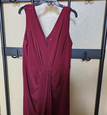 Vera Wang Burgundy Chiffon Sleeveless Ruched Gown Maxi Dress V-Neck Size 12 | eBay Vera Wang Burgundy Chiffon Sleeveless Ruched Gown Maxi Dress V-Neck Size 12 | eBay