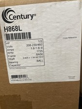 Motor de propósito general Century H868L 1/2 HP 1725RPM 3 fases 56 cuadro NUEVO