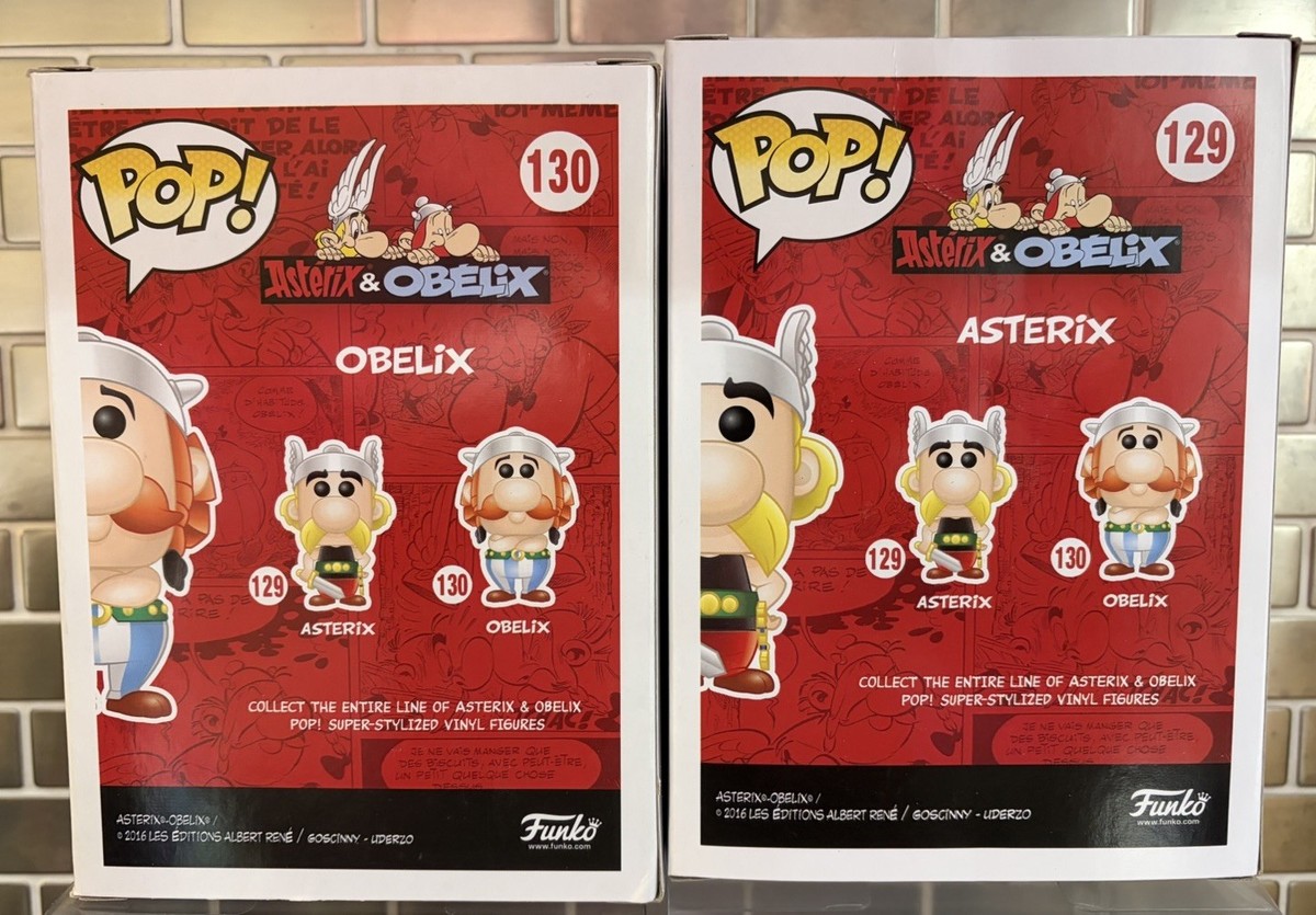 Asterix & Obelix Pop! Funko Vinyl Figure No 129 & 130 849803055486
