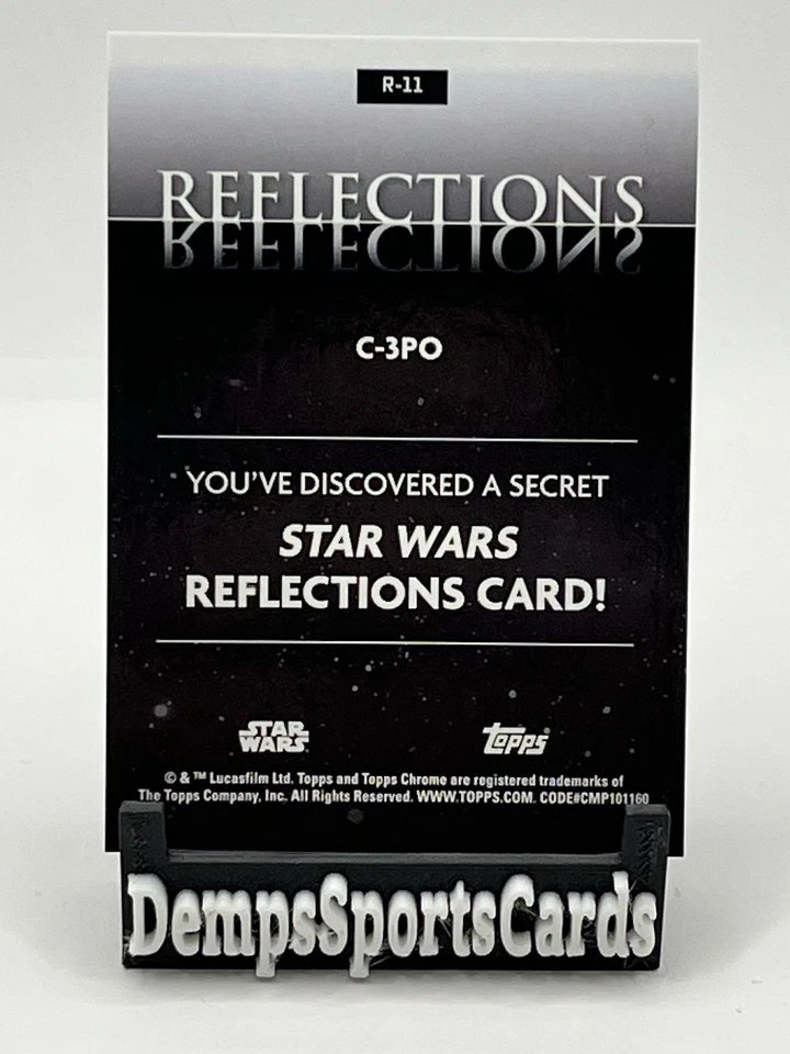 2025 Topps Chrome Star Wars Reflections SSP #R11 C-3PO Anthony Daniels - Image 2 of 4