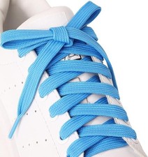 Olukssck 2 Pairs Flat Shoe Laces for Sneakers, 5/16'' Athletic Shoelaces