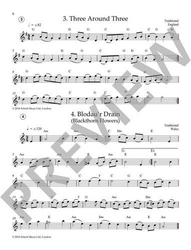 Easy Folk Flute Book and CD Flute Schott Music London - Picture 3 of 6