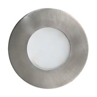 Einbaustrahler Einbauspot Deckenspot Aluguss Edelstahl Glas Satiniert Weiß GU10