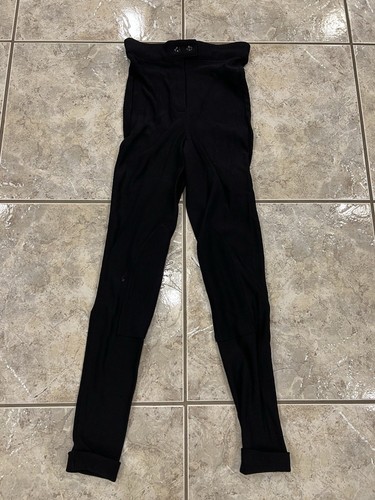 Große schwarze AMERICAN APPAREL High Rise REITHOSE gerippt Reitsport - Bild 1 von 13
