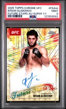 2025 Topps Chrome UFC Future Stars Auto Ikram Aliskerov SuperFractor 1/1 PSA 9