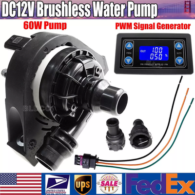 #ad Brushless 60W 12V Circulation Water Pump High flow Intercooler Pump PWM Control $59.99