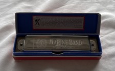 Vintage M. Hohner Marine Band Harmonica Key of C Made in Germany w Original Box