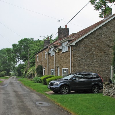 Foto 6x4 Cammeringham: Blackthorn Lane Ein weiterer nasser Tag in der Enttäuschung c2016
