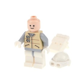 1x lego Mini Figurine Star Wars Hoth Rebel Backpack Glasses Helmet White 7666