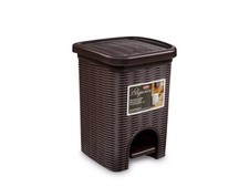 Pattumiera Elegance Ratt Litri 6 Moka Marrone Stefanplast