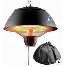 Chauffage Électrique Extérieur, 1500W Suspendu Plafonnier Infrarouge Patio Chauffage pour