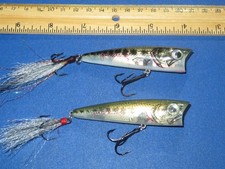 Lot of 2 Rebel Super Pop-R Zell Rowland Signature Lures Bass