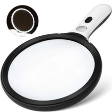 Magnifying Glass with Light Large 5" Lens, 20X 30X Handheld Illuminated Light...