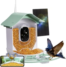Bird Feeder with Camera,Smart Bird Feeder with APP, AI Recognition, Auto-Notific