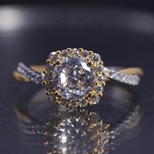 Size 7.75, vermeil gold over sterling silver ...