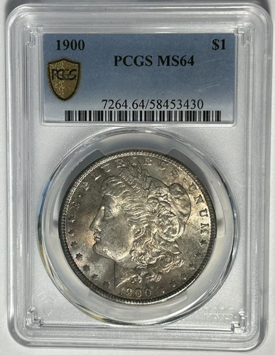 1900 MORGAN DOLLAR PCGS MS 64 / OBVERSE TONER