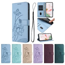 For Moto G 5G/Play/Power/Stylus Magnetic Flip Leather Wallet Card Case+Strap