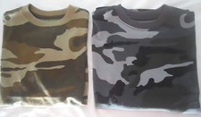 Boys Camo Tee Shirts Size XS S M L XL XXL Short Sleeve Crew Kids