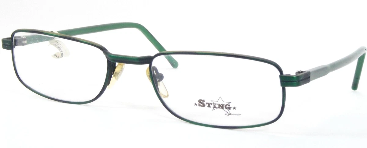 Vintage RARE STING 1304 c953 Green EYEGLASSES GLASSES METAL FRAME 53 21 145mm