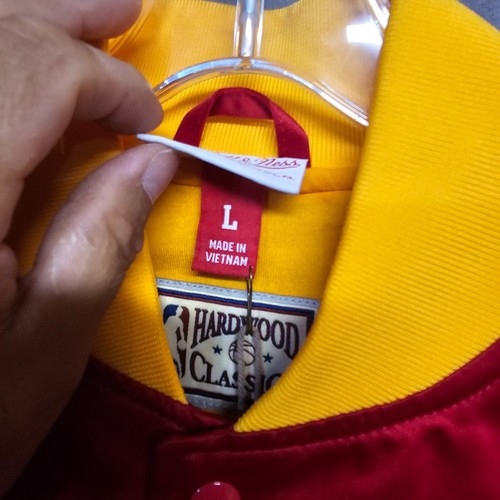 NWT Mitchell Ness Houston Rockets NBA Finals Satin Lightweight Jacket Men L $140 - Picture 3 of 11