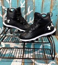 Boy's Black Under Armour Hammer Mid RM JR. Wide 3022175-001 Size 1Y
