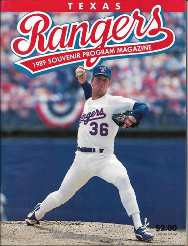 OAKLAND ATHLETICS @ TEXAS RANGERS 1989 KOMPLETTES UNSORIERTES PROGRAMM / BOBBY WITT
