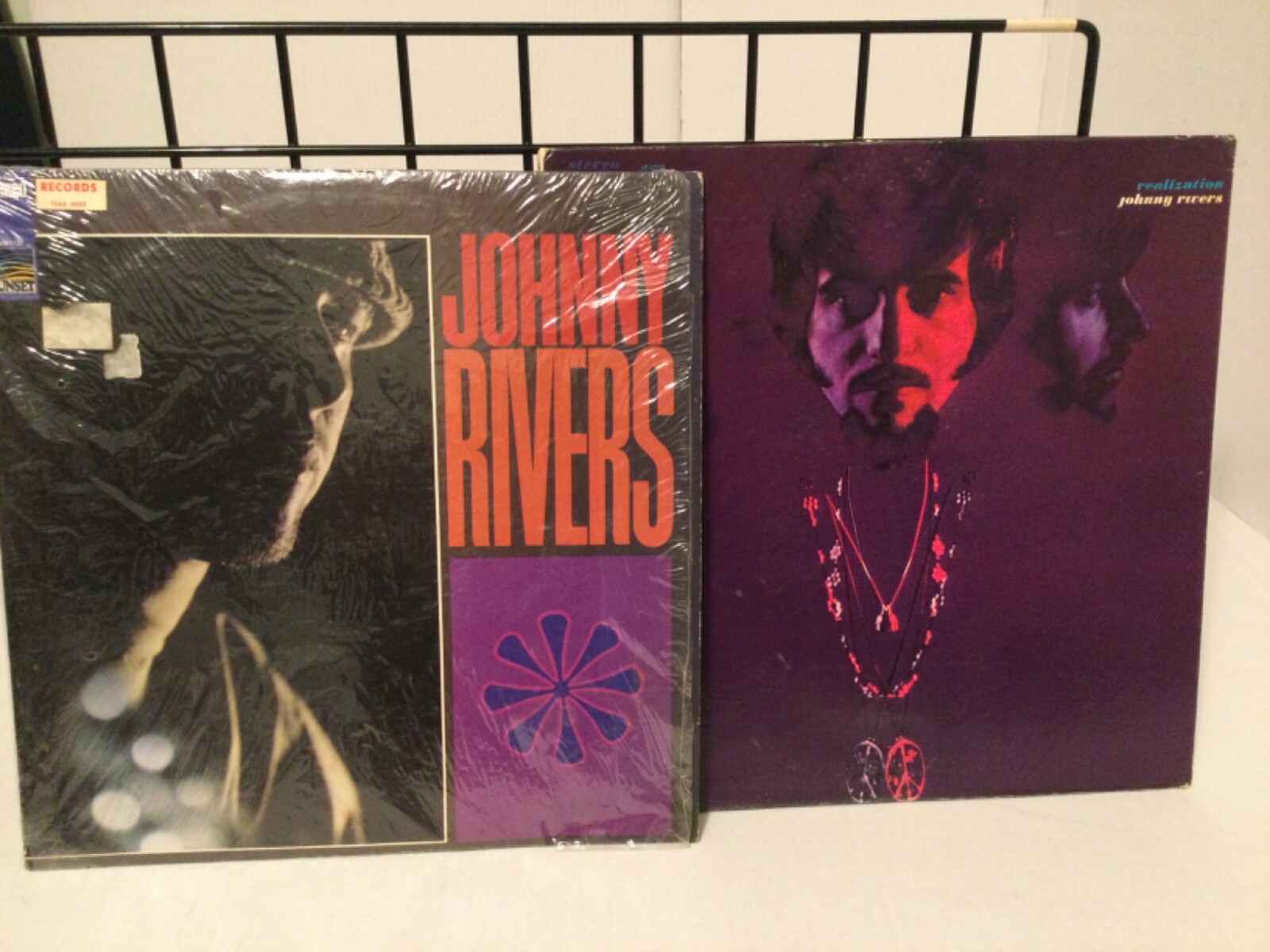 Johnny Rivers Vinyl Records 2-Lot Set Realization & Whiskey A Go Go Revisited-image