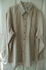 Alfani Beige Button Up Dress Shirt Men's Size XL
