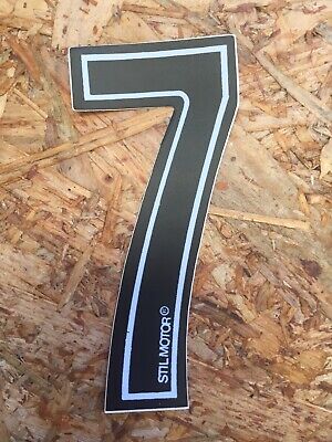 Numero 7 Adesivo Moto Altezza 10 cm.