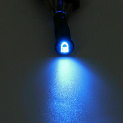 8/10/12/16mm 12-36V Armaturenbrett Warnleuchte Kontrollleuchte LED Leichtmetall