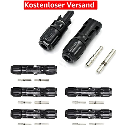 Hochleistungs-Solarstecker 1500V   Robuste Männlich/Weiblich Verbindung, 5 Paare