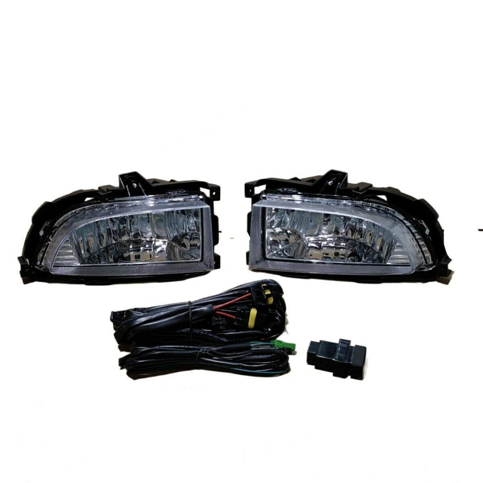 Set Front Bumper Fog Lamps Lights Switch Wiring For Mitsubishi Lancer 2005-2007 - Image 2 of 4