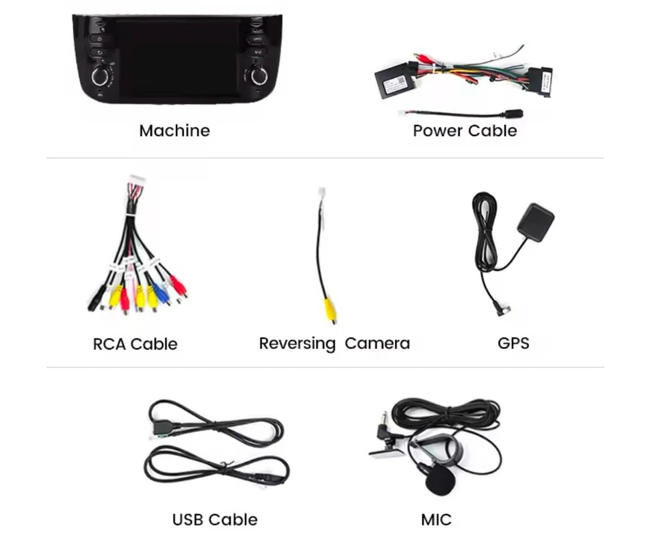 CARTABLET  7" FIAT PUNTO EVO ANDROID Comandi Volante Carplay Bluetooth USB touch - Immagine 3 di 4